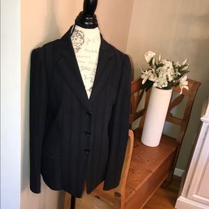 Armani Black on Black Striped Blazer M